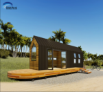 Movable Prefab House China Wooden Cabin House Tiny House on Wheels