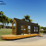 Movable Prefab House China Wooden Cabin House Tiny House on Wheels