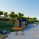 Movable Prefab House China Wooden Cabin House Tiny House on Wheels