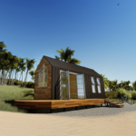 Movable Prefab House China Wooden Cabin House Tiny House on Wheels