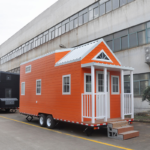 Movable Prefabricated Tiny Homes on Wheels Capsule Hotel Apple Cabin Trailer House