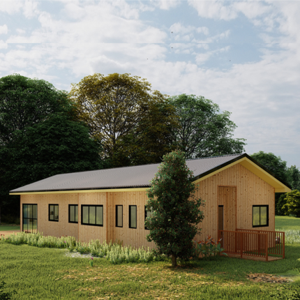 Nzs Standard Light Steel Frame House Prefabricated House Wooden Bungalow Building