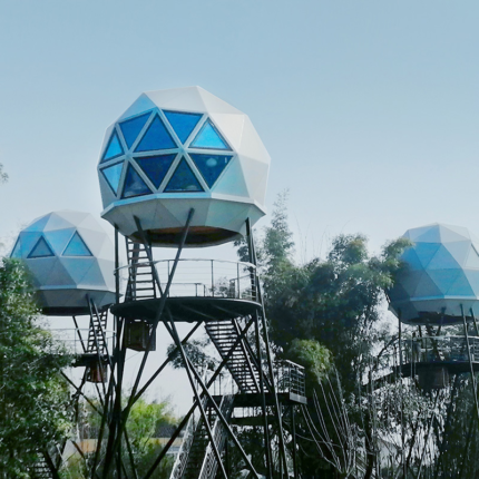 Outdoor Hotel Dome Tents Prefab Waterproof Glamping Geodesic Dome for Resort