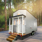 Outdoor Living Expandable Container House Prefab Tiny Home on Wheels for Family Vacation