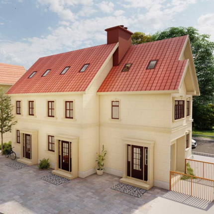 Prefab House Affordable Light Steel Frame Prefabricated Townhouse Built with Au/CE/USA Standards