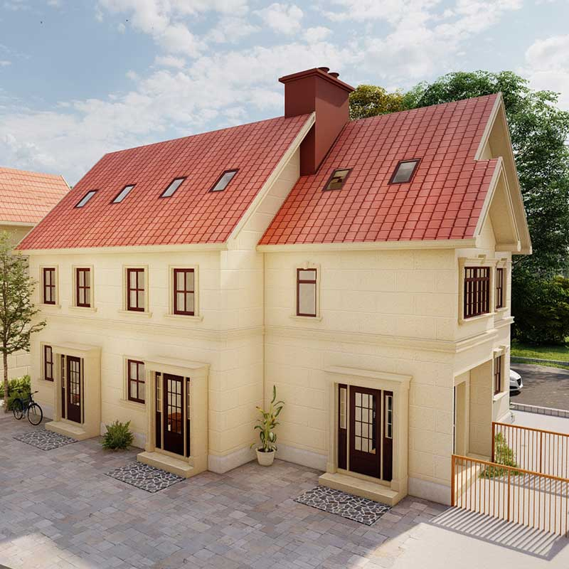 Prefab House Affordable Light Steel Frame Prefabricated Townhouse Built with Au/CE/USA Standards Prefab House Affordable Light Steel Frame Prefabricated Townhouse Built with Au/CE/USA Standards