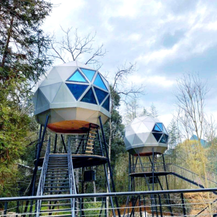 Prefab Light Steel Frame House Hotel Unit Dome Home