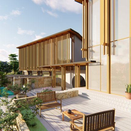 Prefab Modular Homes Resort Modern Japan Prefab House with Light Steel