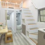 Prefab Tiny House on Wheels Cabin Kits with Light Gauge Steel Framing Modular Home