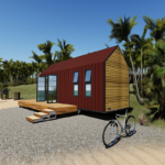 Prefab Tiny House on Wheels Modern Capsule House with Solar Panel