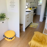 Prefab Tiny House Wooden Look Tiny House on Wheels Container with Bathroom