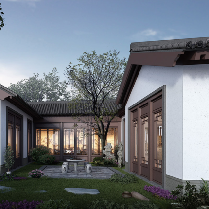 Prefab Villa Prefabricated House with Steel Structure Hutong Yard Prefabricated Hotel