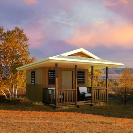 Prefabricated-Building Folding House Eco-Friendly Wooden Bungalow House Build
