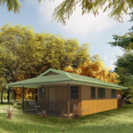 Prefabricated-Building Folding House Eco-Friendly Wooden Bungalow House Build