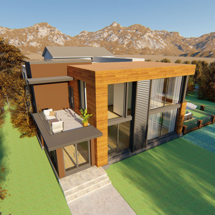 Prefabricated Building for Big Family Apartment Prefab Villa Light Steel Built with Au Standard