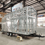 Prefabricated Cheap Camping Tiny Home on Wheels Mobile Trailer Houses Wheel