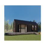 Prefabricated Homes Luxury Prefab Tiny House on Wheels with Solar Panel