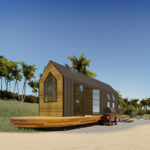 Prefabricated Homes Luxury Prefab Tiny House on Wheels with Solar Panel
