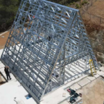 Prefabricated Hotel a Frame Holiday House with Light Steel Structure Cabin Prefab Home