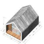 Prefabricated-Hotel En-1090 Steel Structure Wooden Bungalow Fast Build Prefab Modular House