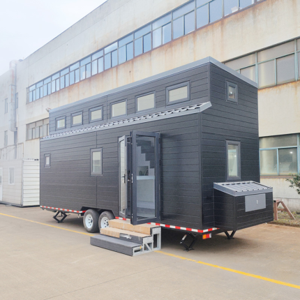 Prefabricated Hotel Light Steel Structure Tiny House on Wheels with Trailer