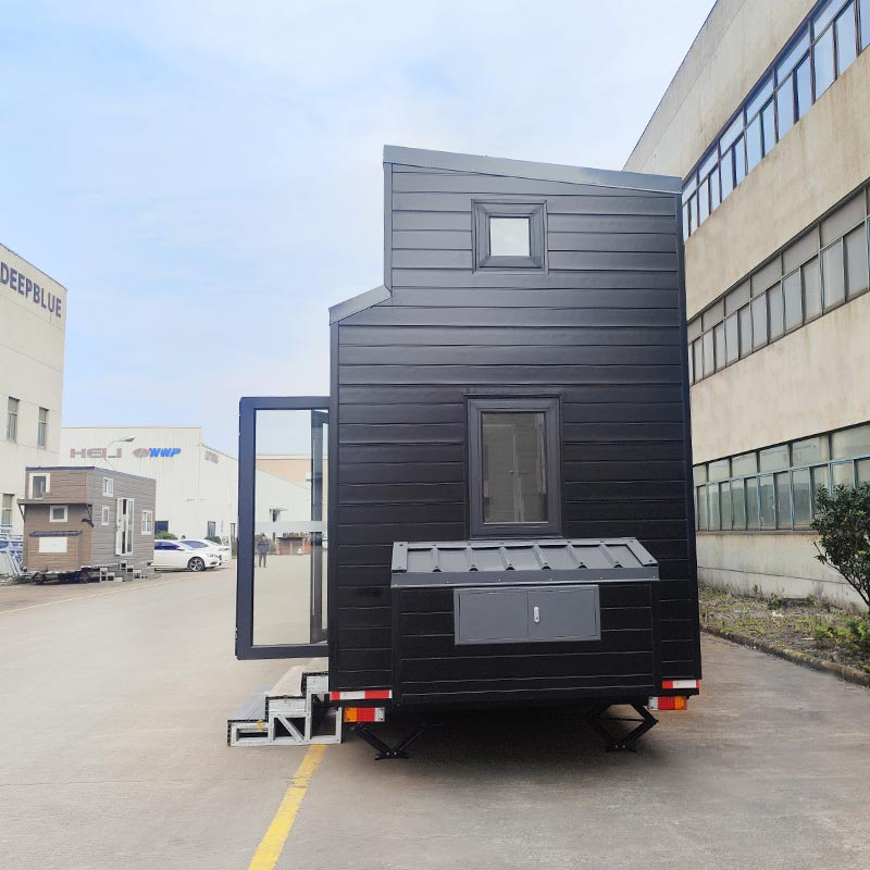 Prefabricated Hotel Light Steel Structure Tiny House on Wheels with Trailer Prefabricated Hotel Light Steel Structure Tiny House on Wheels with Trailer