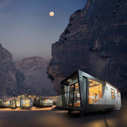 Prefabricated House Luxury Space Capsule Mobile House Tiny House on Wheels Glacier