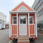 Prefabricated House Modular Tiny House on Wheels with Light Steel Frame Trailer Caravan