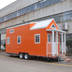 Prefabricated House Tiny House on Wheels with American Standard Trailer Caravan
