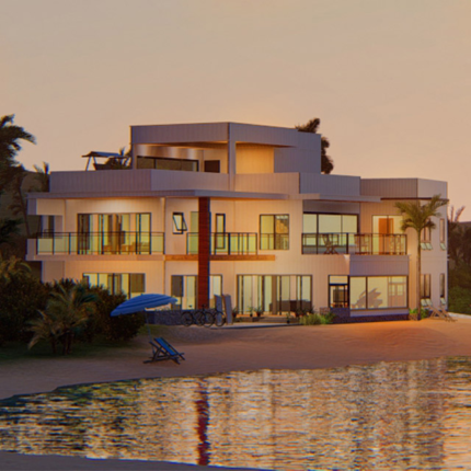 Prefabricated House Villa Hurricane Proof Prefab Light Steel Modular Hosue Residential Houses