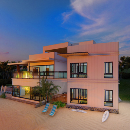 Prefabricated House Villa Hurricane Proof Prefab Light Steel Modular Hosue Residential Houses