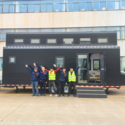 Prefabricated House with Light Steel Frame Modular Tiny House on Wheels