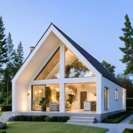 Prefabricated House Wooden Bungalows with Steel Framing Wooden Resort Bunglalow