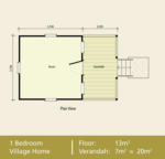 Prefabricated House Wooden Design Cyclone Resisted Bungalow with Light Steel Frame