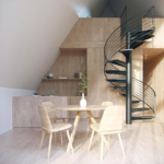Prefabricated Houses Holiday Cabin a Frame Built with Light Steel Frame