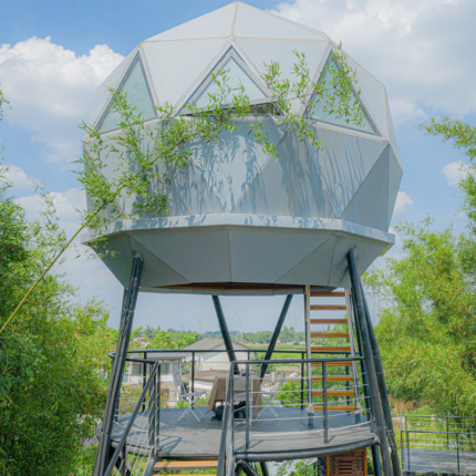 Prefabricated Houses Light Steel Frame Modern Design Dome House for Camping