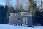 Prefabricated Houses Light Steel Structure Trailer for Sale, Tiny House on Wheels