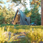 Prefabricated Houses with Light Steel Structure Modular a Frame House Built with Au Standard
