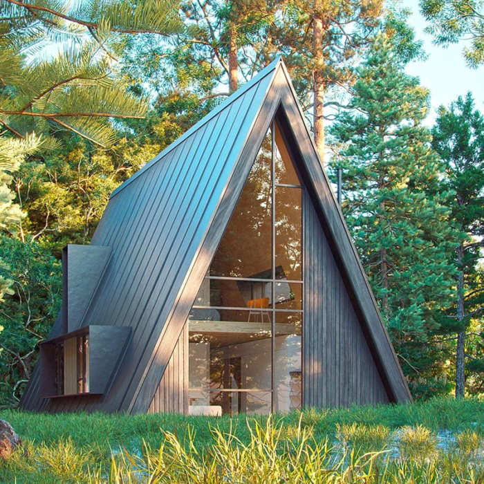 Prefabricated Houses with Light Steel Structure Modular a Frame House ...