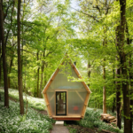 Prefabricated Houses Wooden a Frame Camping Cabin Modular Tinyhouse Resort Holiday