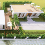 Prefabricated Light Steel Frame House Bungalow Office Modular Accommodation Flat Pack