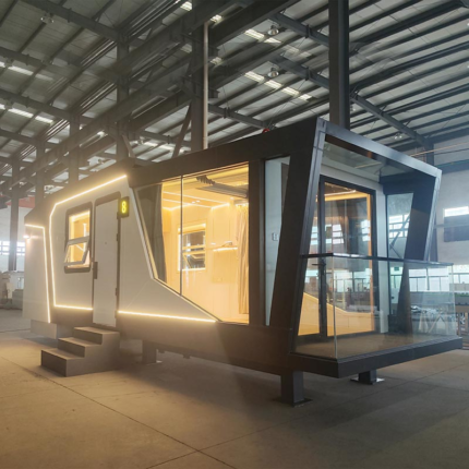 Prefabricated Light Steel Frame Mobile Tiny House Glacier Mobile House Hotel Unit