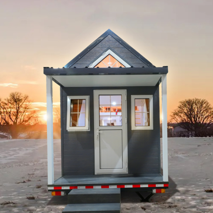 Prefabricated Mobile Tiny House on Wheels Trailer Wood Small House Kit Set