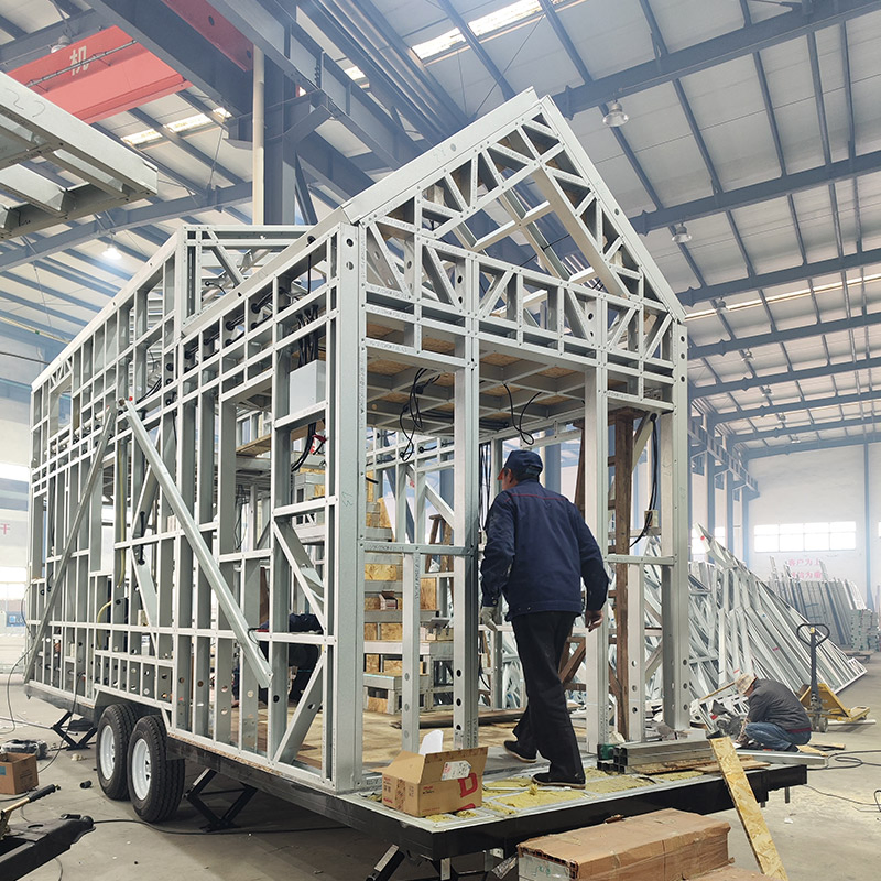 Prefabricated Modular Home with Light Steel Framing Tiny House on Wheels for Sale Prefabricated Modular Home with Light Steel Framing Tiny House on Wheels for Sale