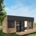 Prefabricated Module House on Wheels Tiny Cabin Wooden Mobile Cabin for Airbnb