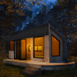 Prefabricated Module House on Wheels Tiny Cabin Wooden Mobile Cabin for Airbnb