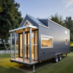 Prefabricated Tiny House on Wheel Modern Prefab Small Mobile Trailer Hosue