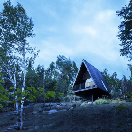 Quality Easy Assembly Wooden a Frame House Prefabricated Houses Log Cabin with Low Price