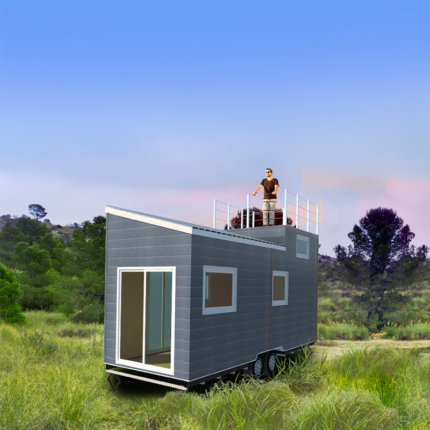 Single Family Home Mobile Prefabricated Como Tiny House on Wheels for Rent