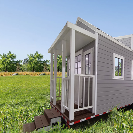 Steel Structure Tiny House on Wheels: EU Standard Modular Homes on Trailer